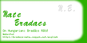 mate bradacs business card